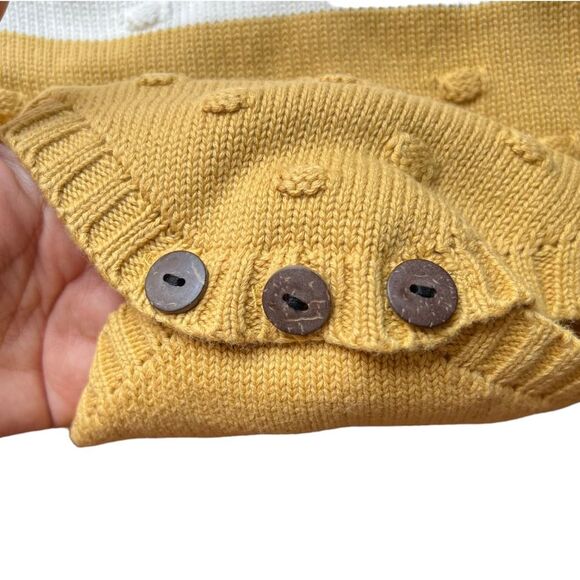 Baby Girl Sunflower Knitted Long Sleeve One Piece Romper 6-9 mos NWOT - Picture 4 of 6